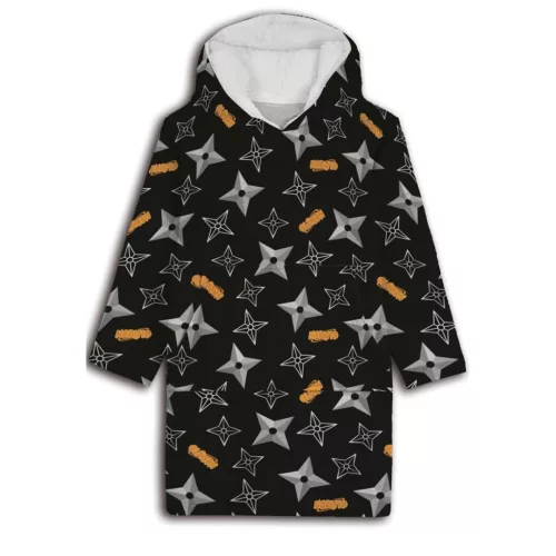 Naruto Shuriken Dark felnőtt belebújós plüss polár takaró, poncsó