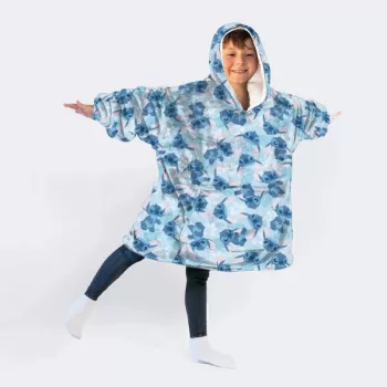   Disney Lilo és Stitch, A csillagkutya Blue belebújós plüss polár takaró, poncsó 7-14 év