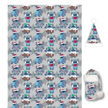   Disney Lilo és Stitch, A csillagkutya Grey Karácsonyi flanel takaró és sapka szett