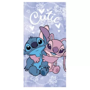   Disney Lilo és Stitch, A csillagkutya Cutie fürdőlepedő, strand törölköző 70x140cm (Fast Dry)