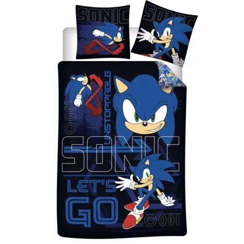 Sonic a sündisznó Unstoppable Dark ágyneműhuzat 140×200cm, 65×65 cm