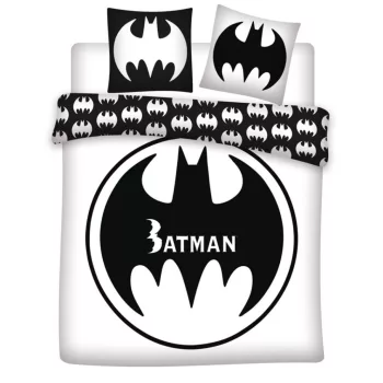   Batman White dupla, kétszemélyes ágyneműhuzat 240×220cm, 65x65 cm