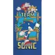 Sonic a sündisznó Ring Team fürdőlepedő, strand törölköző 70x140cm (Fast Dry)