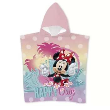  Disney Minnie Happy Days strand törölköző poncsó 55x110 cm (Fast Dry)