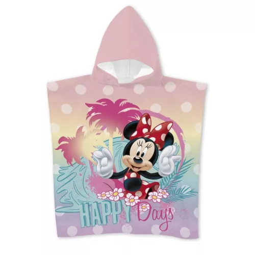 Disney Minnie Happy Days strand törölköző poncsó 55x110 cm (Fast Dry)