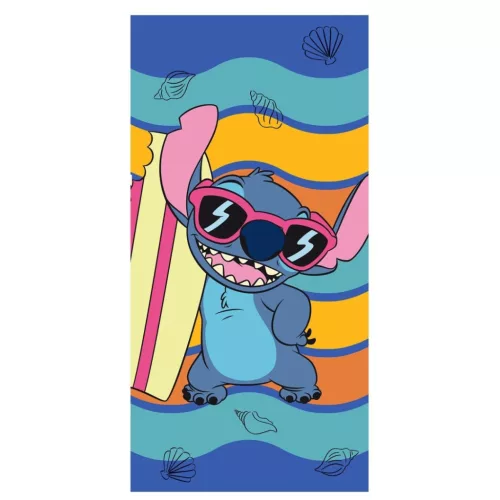 Disney Lilo és Stitch, A csillagkutya Waves fürdőlepedő, strand törölköző 70x140cm (Fast Dry)