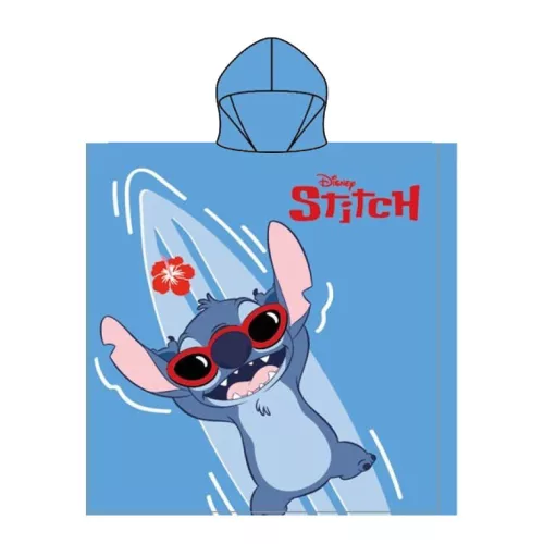 Disney Lilo és Stitch, A csillagkutya Lazy Lagoon strand törölköző poncsó 55x110 cm (Fast Dry)