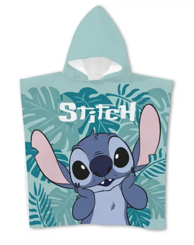 Disney Lilo és Stitch, A csillagkutya Leaf strand törölköző poncsó 55x110 cm (Fast Dry)