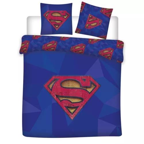 Superman Blue dupla, kétszemélyes ágyneműhuzat 240×220cm, 65x65 cm