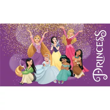   Disney Hercegnők Party lábtörlő, fürdőszobai kilépő 40x60 cm