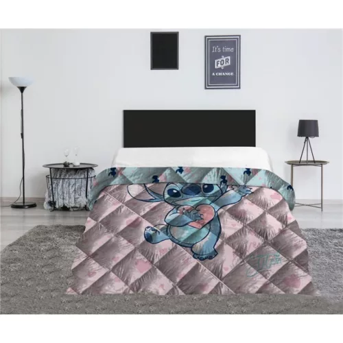 Disney Lilo és Stitch, A csillagkutya Heart steppelt ágytakaró, paplan 240x220cm