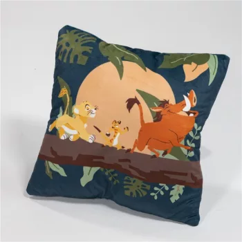   Disney Az Oroszlánkirály Hakuna Matata párna, díszpárna levehető huzattal 35x35 cm Velúr