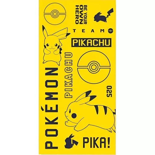 Pokémon Pika fürdőlepedő, strand törölköző 70x140cm