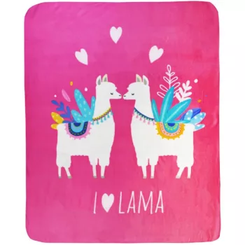 Láma Love polár takaró 130x160cm
