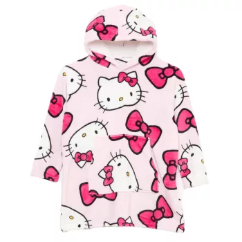   Hello Kitty Bow belebújós plüss polár takaró, poncsó 7-14 év