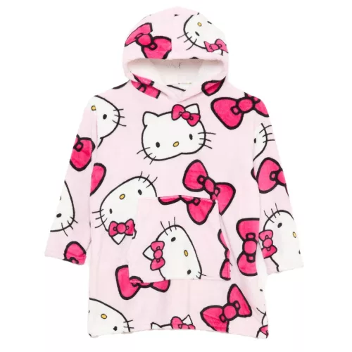 Hello Kitty Bow belebújós plüss polár takaró, poncsó 7-14 év