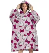 Hello Kitty Bow felnőtt belebújós plüss polár takaró, poncsó