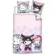Hello Kitty Strawberry ágyneműhuzat 140×200cm, 65×65 cm