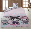 Hello Kitty Strawberry ágyneműhuzat 140×200cm, 65×65 cm