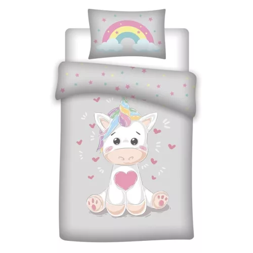 Unikornis Baby gyerek, ovis ágyneműhuzat 100×135 cm, 40×60 cm