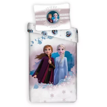   Disney Jégvarázs Journey ágyneműhuzat 140×200cm, 63×63 cm microfibre