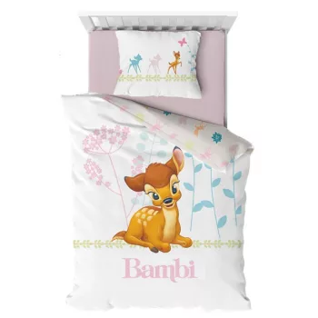   Disney Bambi Flowers gyerek, ovis ágyneműhuzat 100×140cm, 40×60 cm