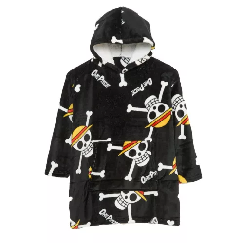 One Piece Skull felnőtt belebújós plüss polár takaró, poncsó