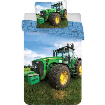   Traktor Green gyerek, ovis ágyneműhuzat 100×135cm, 40×60 cm