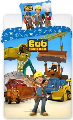 Bob, a mester Machine Team gyerek, ovis ágyneműhuzat 100×140cm, 40×45 cm