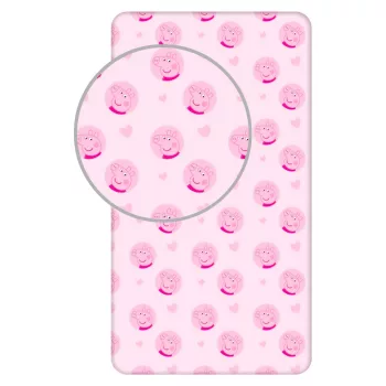 Peppa malac Pink Hearts gumis lepedő 90x200 cm