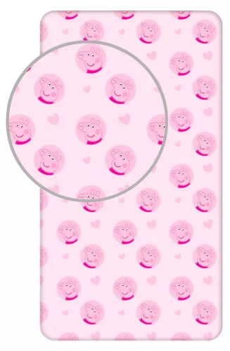 Peppa malac Pink Hearts gumis lepedő 90x200 cm
