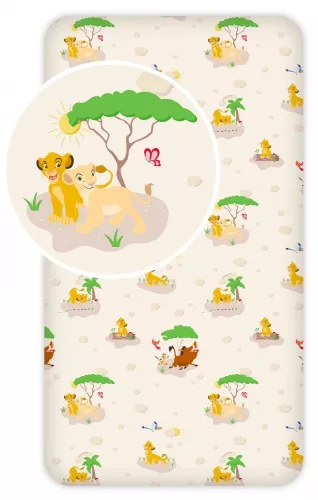 Disney Az Oroszlánkirály Trees gumis lepedő 90x200 cm