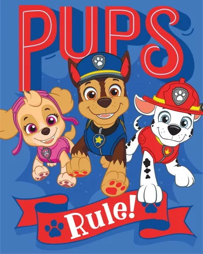 Mancs Őrjárat Pups Rule polár takaró 130x170 cm