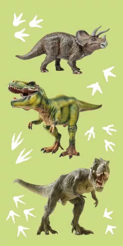 Dinoszaurusz Green fürdőlepedő, strand törölköző 70x140cm