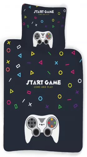 Gamer Start Game ágyneműhuzat  140×200cm, 70×90 cm