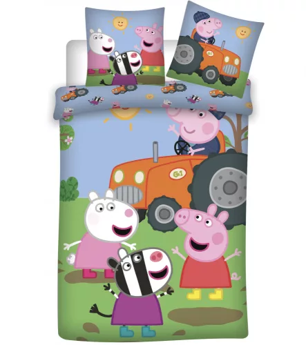 Peppa malac Mud ágyneműhuzat 140×200cm, 70×90 cm