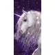 Unikornis Purple fürdőlepedő, strand törölköző 70x140cm