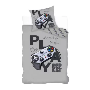 Gamer Grey ágyneműhuzat 140×200cm, 70×90 cm
