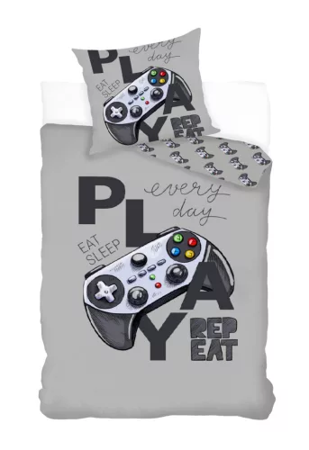 Gamer Grey ágyneműhuzat 140×200cm, 70×90 cm