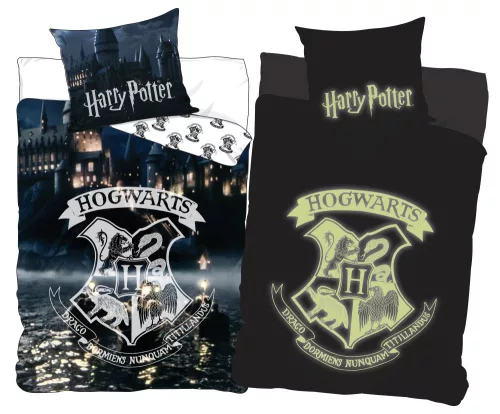 Harry Potter Hogwarts Lake sötétben világító ágyneműhuzat 140×200cm, 70×90 cm