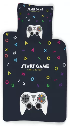 Gamer Start ágyneműhuzat 135×200cm, 80×80 cm