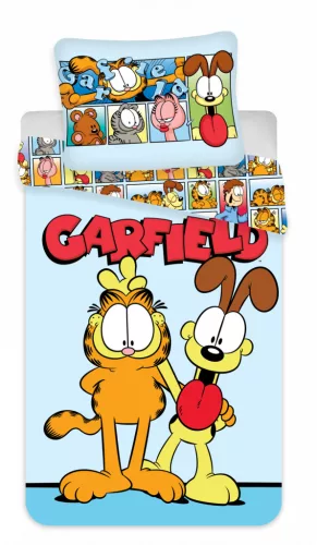 Garfield Comic gyerek, ovis ágyneműhuzat 100×140cm, 40×45cm