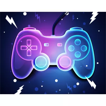 Gamer Neon polár takaró 100x140cm