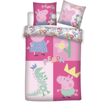   Peppa malac Roar gyerek, ovis ágyneműhuzat 100×135cm, 40×60 cm