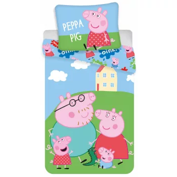   Peppa malac House gyerek, ovis ágyneműhuzat 100×135cm, 40×60 cm