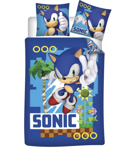Sonic a sündisznó Coin Chase ágyneműhuzat 140×200cm, 70×90 cm
