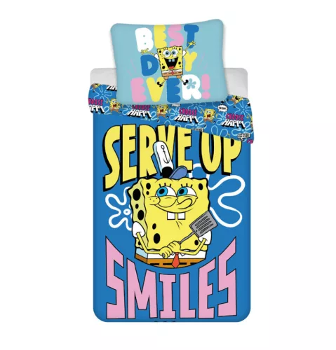 SpongyaBob Serve Up ágyneműhuzat 140×200cm, 70×90 cm