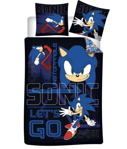 Sonic a sündisznó Unstoppable gyerek, ovis ágyneműhuzat 100×135cm, 40×60 cm