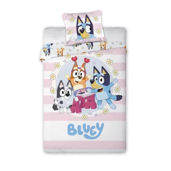   Bluey Joyful gyerek, ovis ágyneműhuzat 100×135cm, 40×60 cm