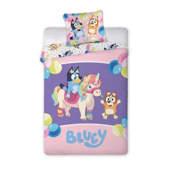   Bluey Magical Party gyerek, ovis ágyneműhuzat 100×135cm, 40×60 cm